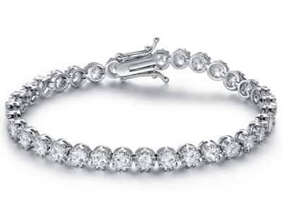 Crown Tennis Bracelet Made with Swarovski Elements DailySale