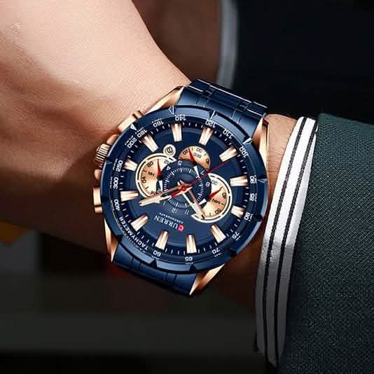 CURREN Men's Multifunctional Chronograph Calendar Quartz Waterproof Full Steel Watch DailySale