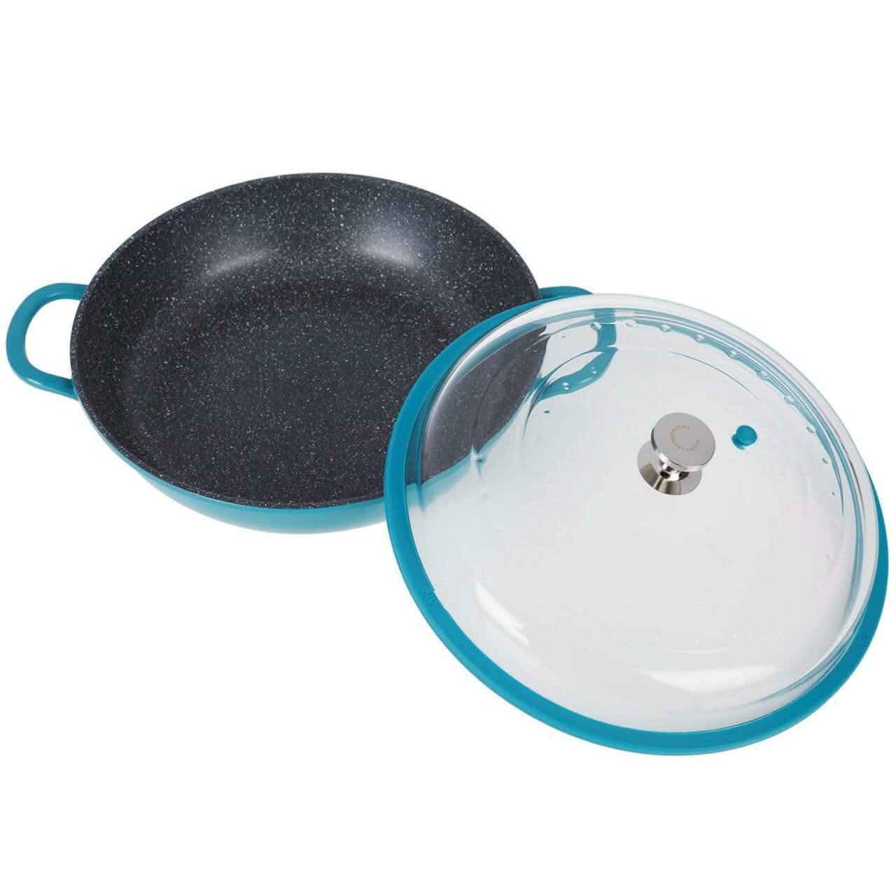 Curtis Stone 4-Quart Cast Aluminum Pan with Glass Lid (Refurbished) DailySale