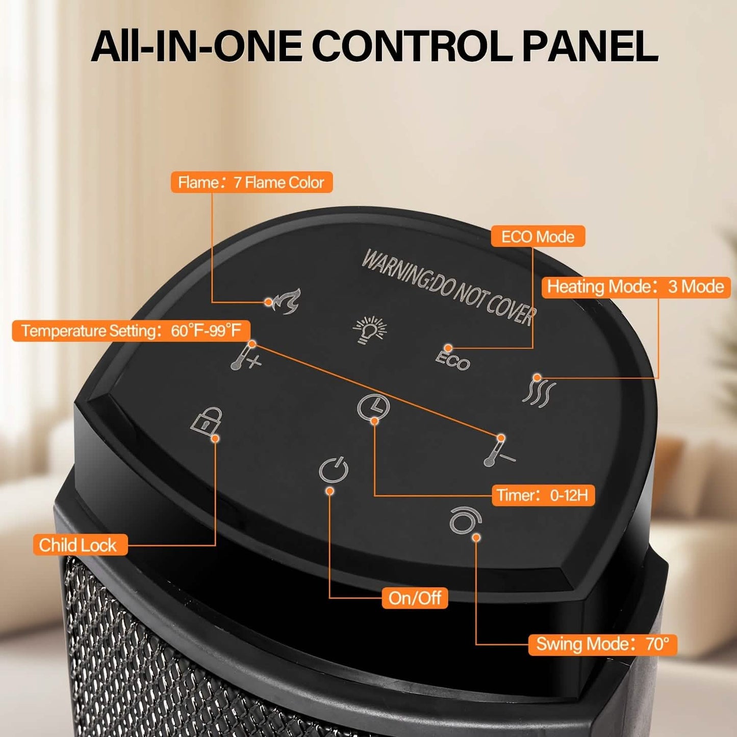 Portable Electric Space Heater with Remote & Thermostat DailySale