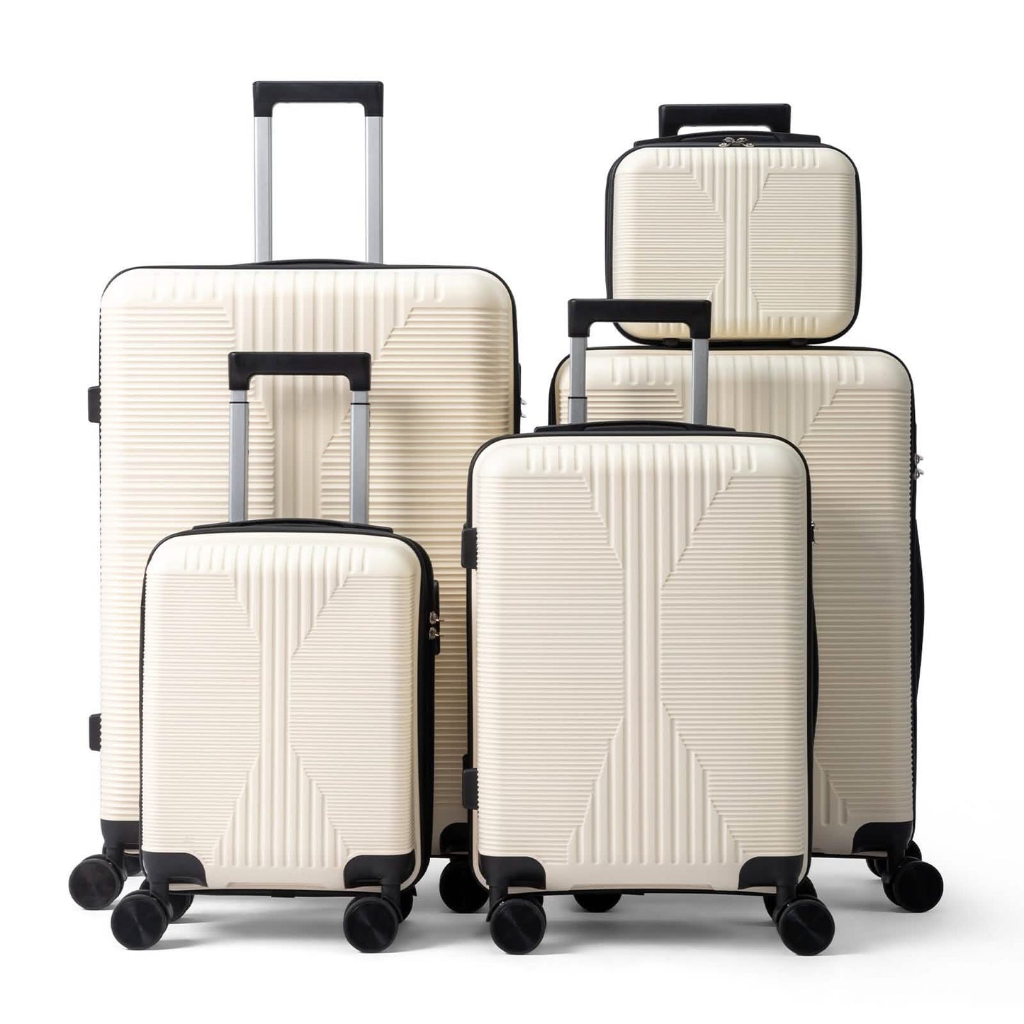 5-Piece Lightweight Luggage Set with Lock – 12/16/20/24/28 Inch DailySale