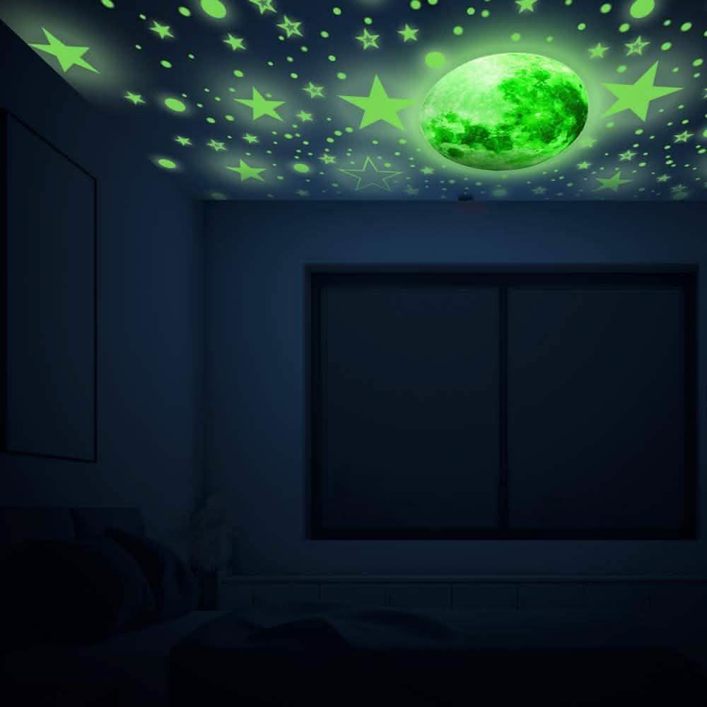 Dark Star Glow and Moon Wall Sticker DailySale