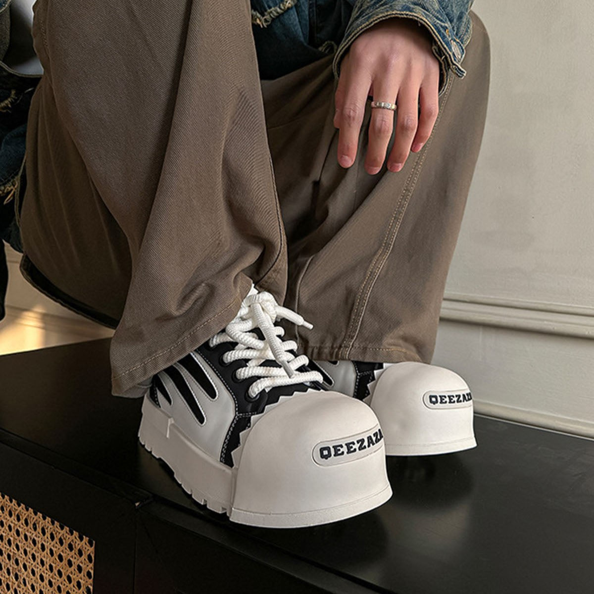 Star Cap | Chunky Canvas Sneakers - Luxuryurbanwear