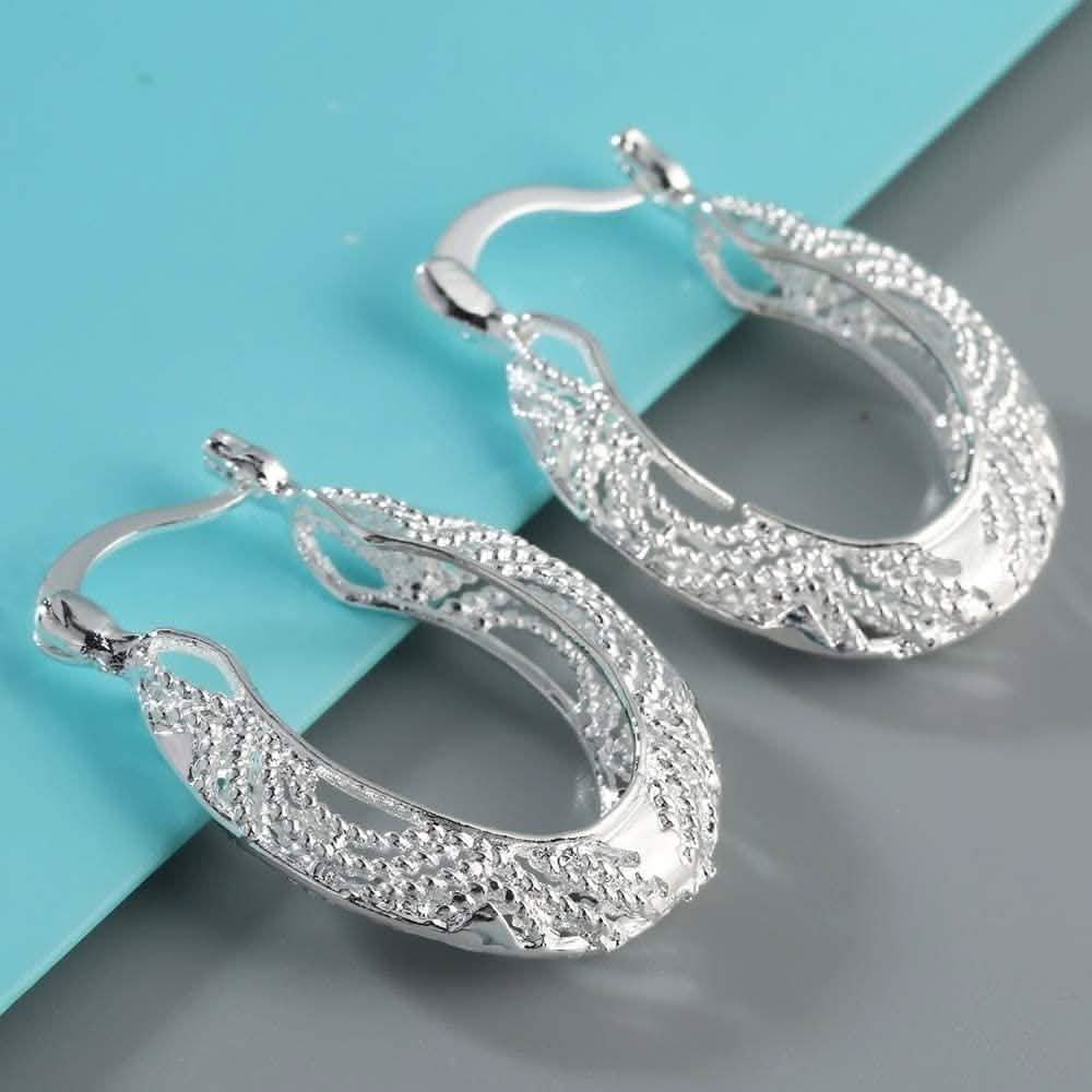Diamond Cut Fancy Filigree Hoop Earrings DailySale