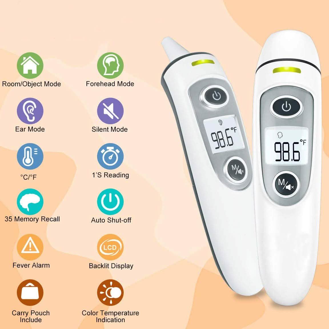 Digital Infrared Forehead and Ear Thermometer - FC-IR100 DailySale