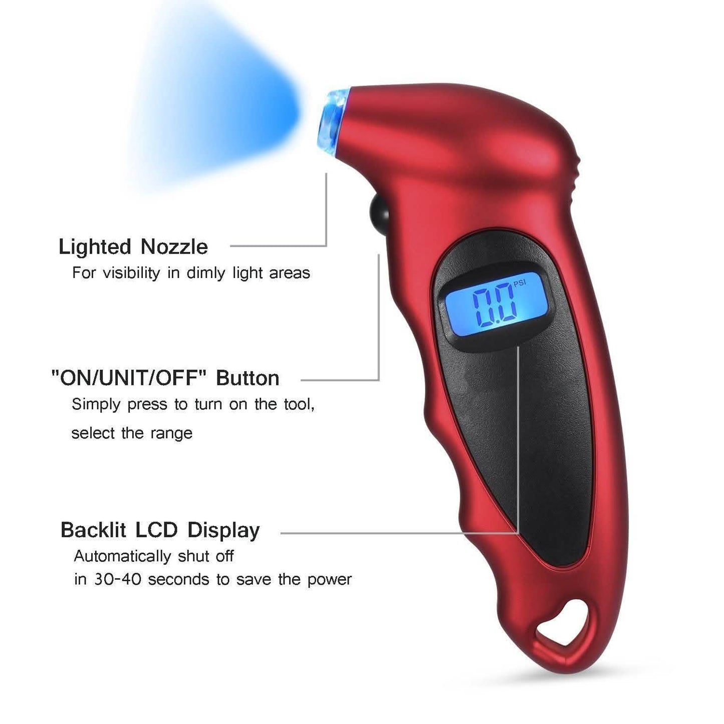 Digital Tire Pressure Gauge 150 PSI 4 Settings DailySale