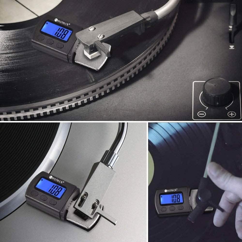 Digital Turntable Stylus Force Scale Gauge 0.01g/5.00g Blue LCD Backlight for Tonearm Phono Cartridge DailySale