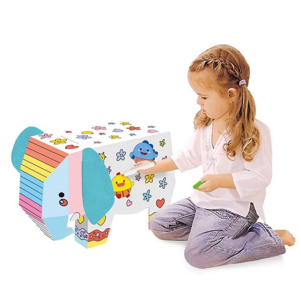 DIY 3D Coloring Cardboard DailySale