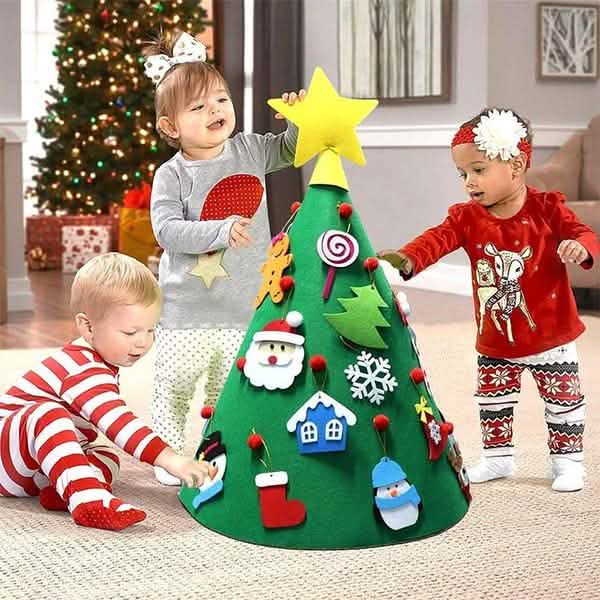 DIY 3D Felt Christmas Tree Upgraded Toddler Christmas Tree DailySale