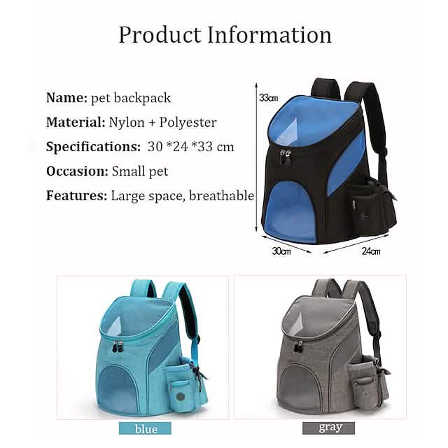 Dog Cat Pets Carrier Bag Travel Backpack DailySale