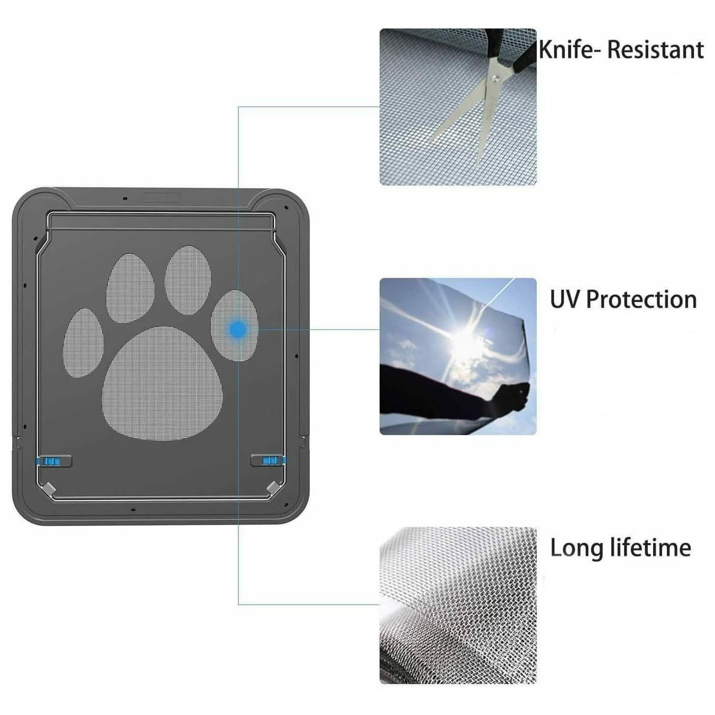 Dog or Cat Small Screen Locking Flap Door Magnetic Automatic Slide Protector DailySale