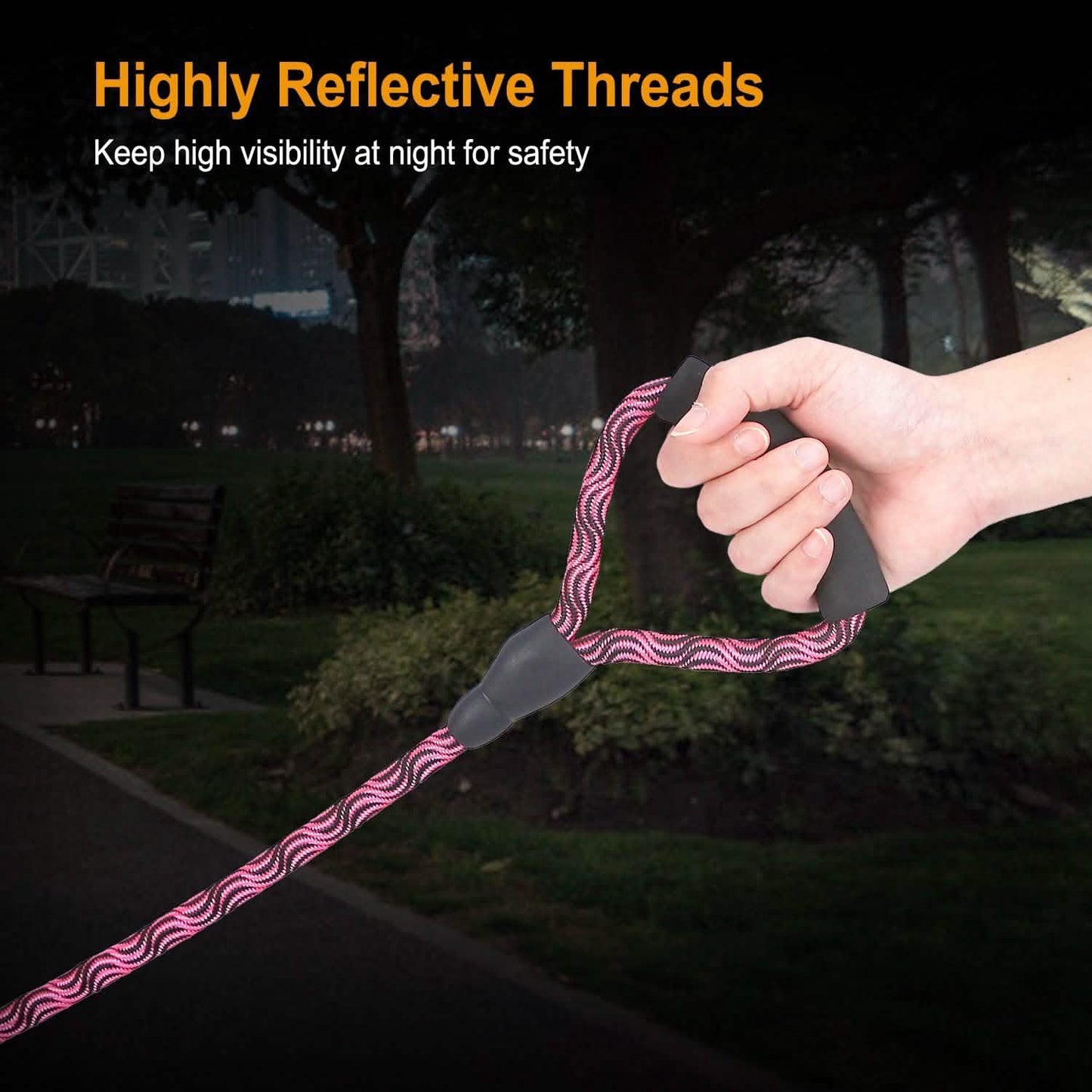Double Dog Leash No-Tangle with Swivel Coupler Padded Handle DailySale