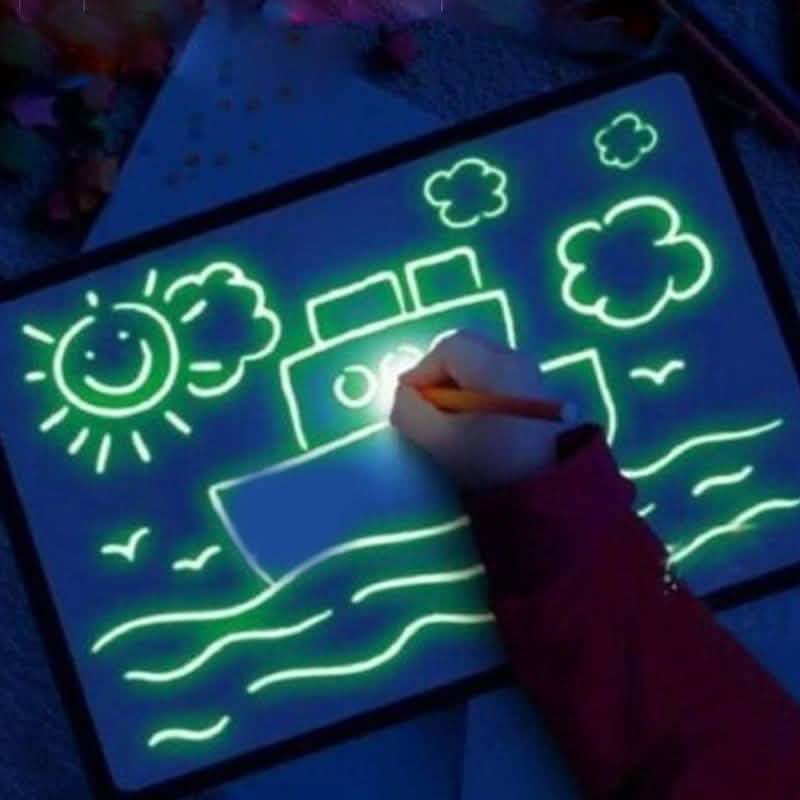 Draw With Light Kids' Learning Tablet Magic Drawing Board DailySale