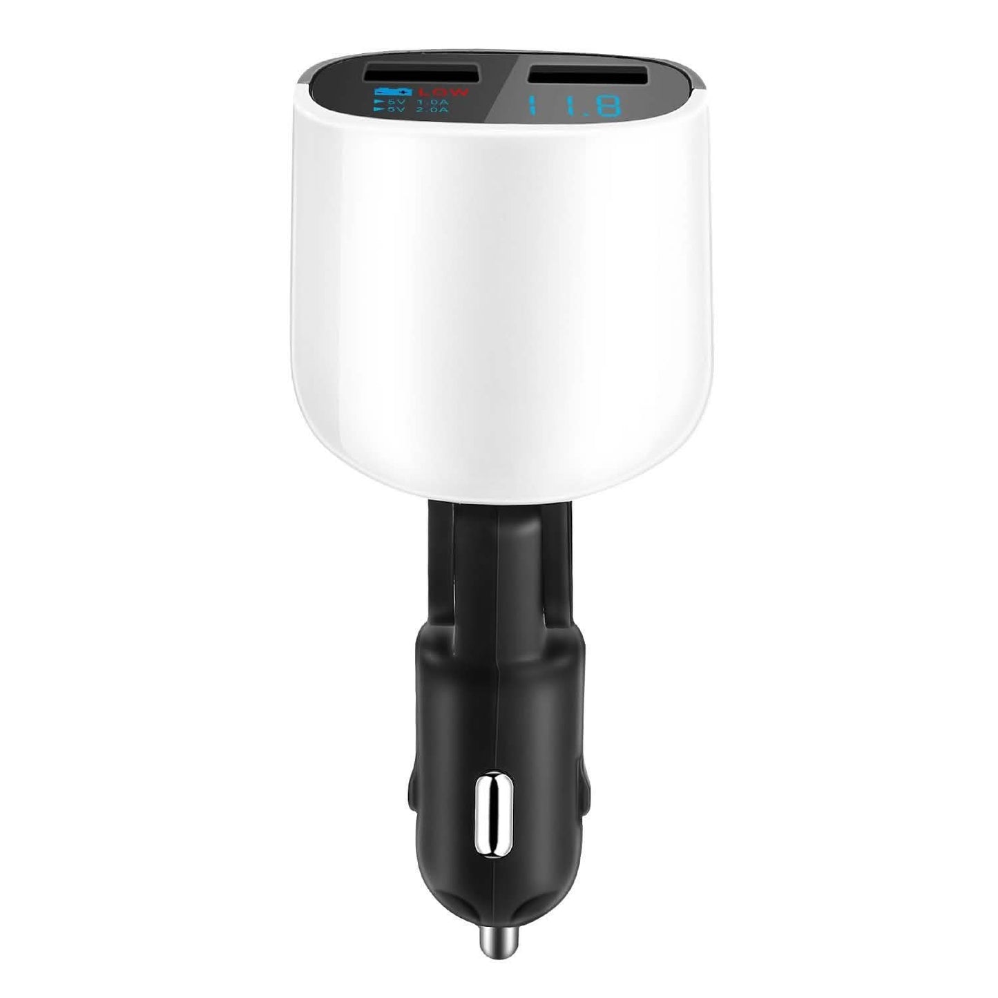 Dual USB Car Charger with Low Voltage LED Display DailySale