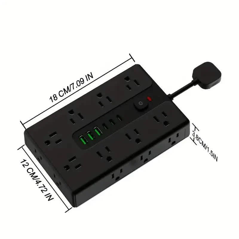 22-in-1 Multi-Functional Power Strip – 16 Sockets, 3 USB-A & 3 USB-C DailySale