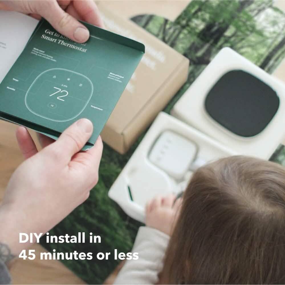 ecobee New Smart Thermostat Enhanced - Programmable Wifi Thermostat - Works with Siri, Alexa, Google Assistant - Energy Star Certified - Smart Home (Refurbished) DailySale
