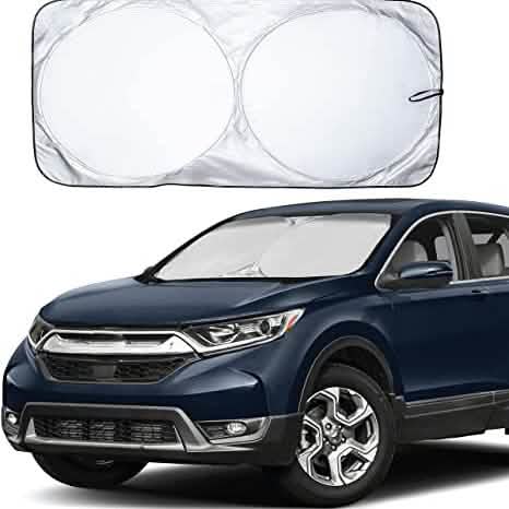 EcoNour Car Windshield Sun Shade with Storage Pouch DailySale