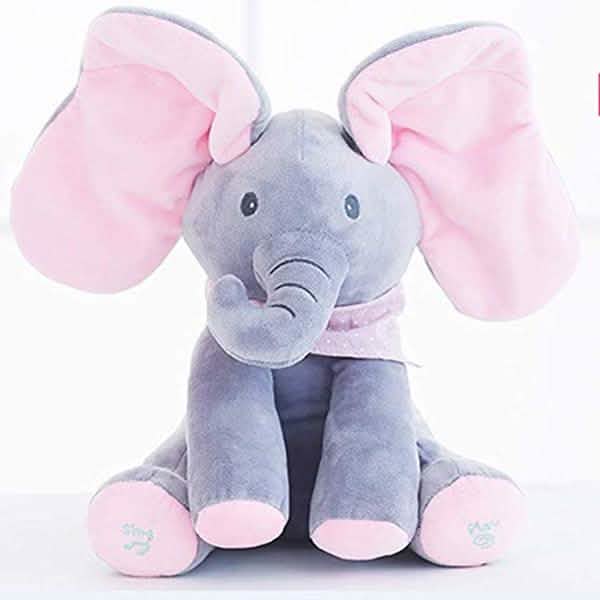 Electronic Talking Singing Blinking Eyes Elephant Plush Toy DailySale