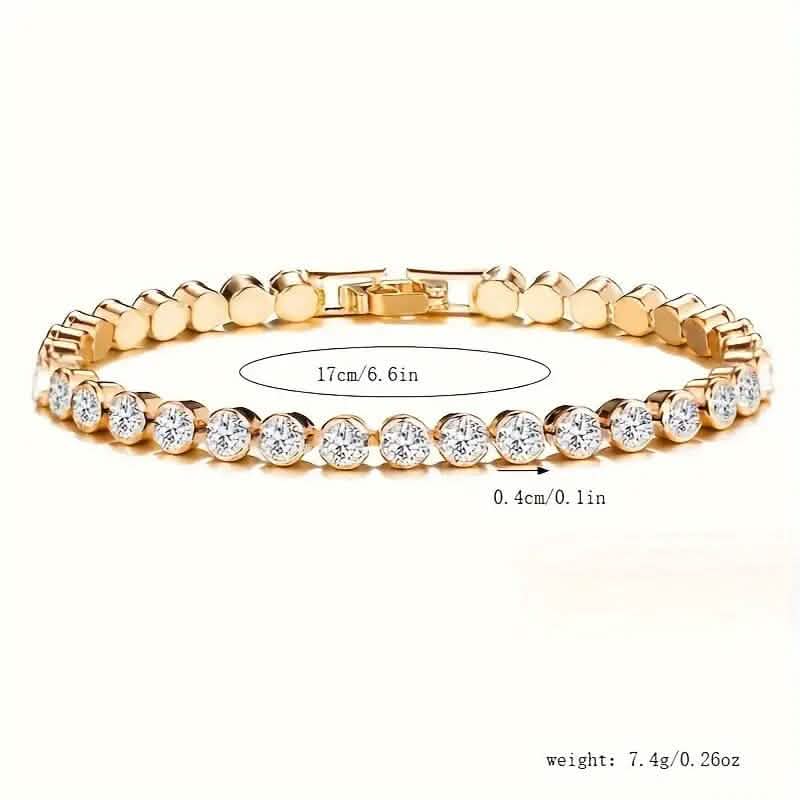 Elegant Rhinestone Tennis Bracelet DailySale