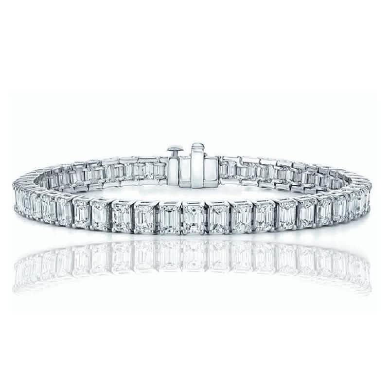 Emerald Cut Tennis Bracelet Made with Swarovski Elements DailySale
