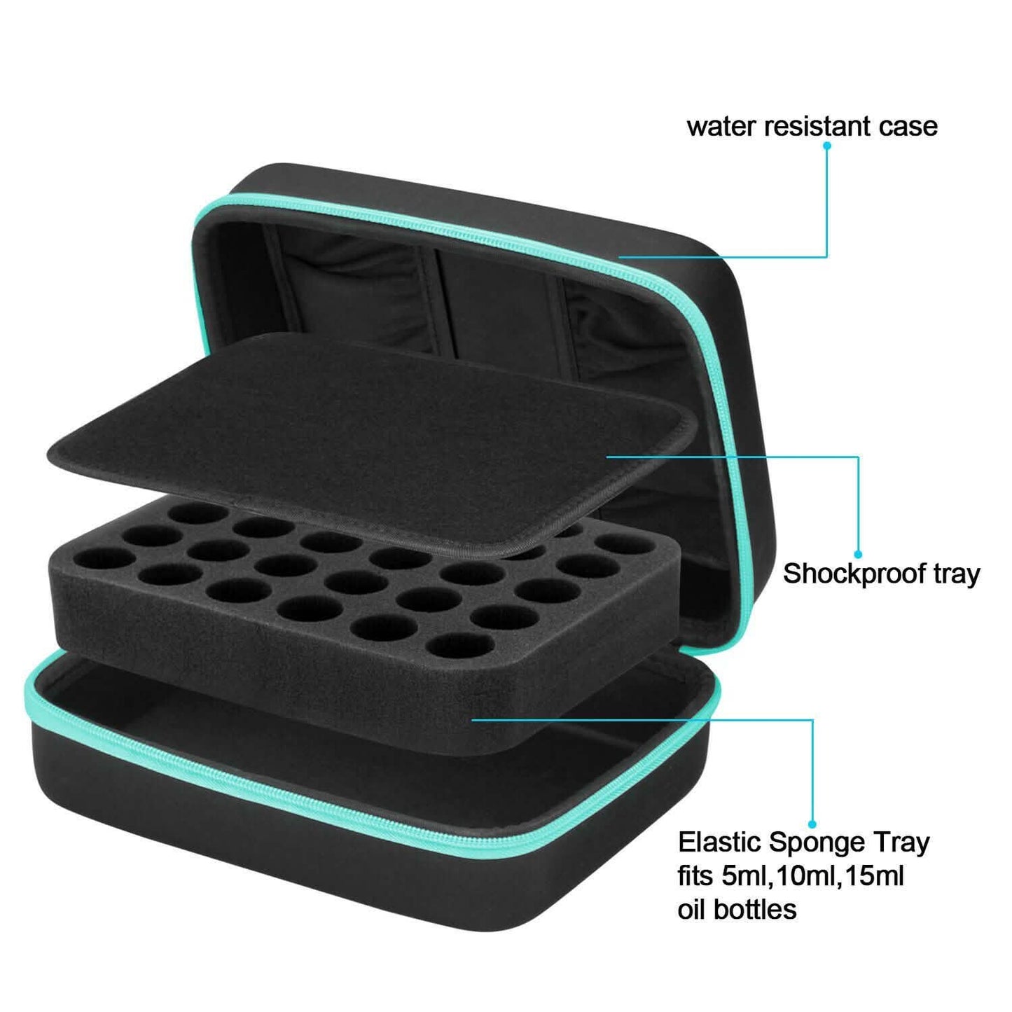 Essential Oils Storage for 30 Bottles Carrying Case+Oil Bottle Opener Cap Labels DailySale