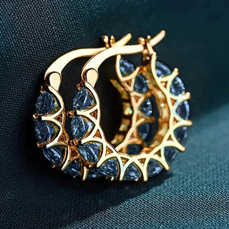 Exquisite Zirconia Hoop Earrings DailySale
