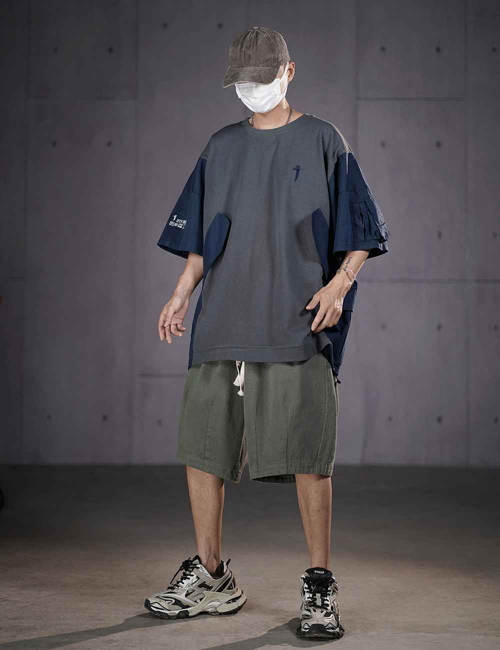 HiT38 Double Patchwork I-Tech Tee