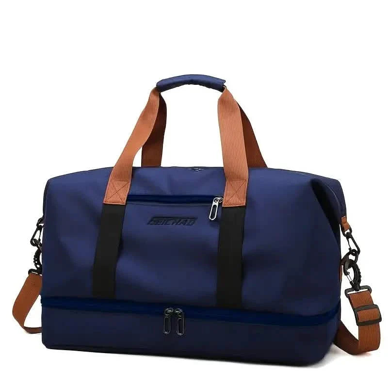 Nylon Duffel Bag for Travel – Large Capacity, Foldable, Shoe Compartment – Men & Women DailySale