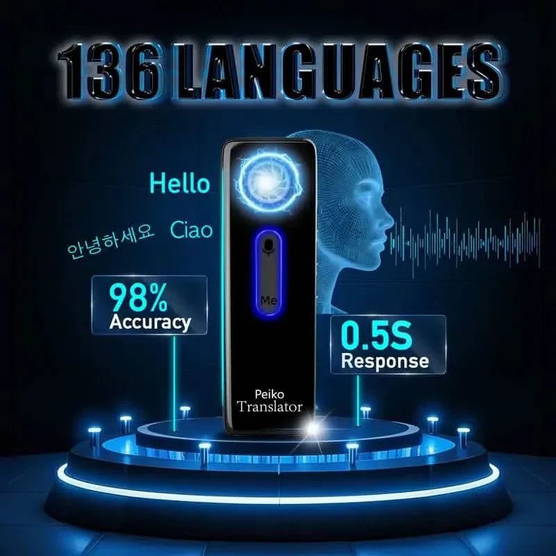 Compact Language Translator – 136 Languages, Two-Way Voice, Portable DailySale