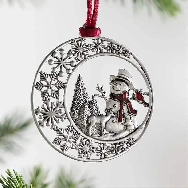 Festive Christmas Tree Pendant - Metal Hanging Ornament for Scene Decor DailySale