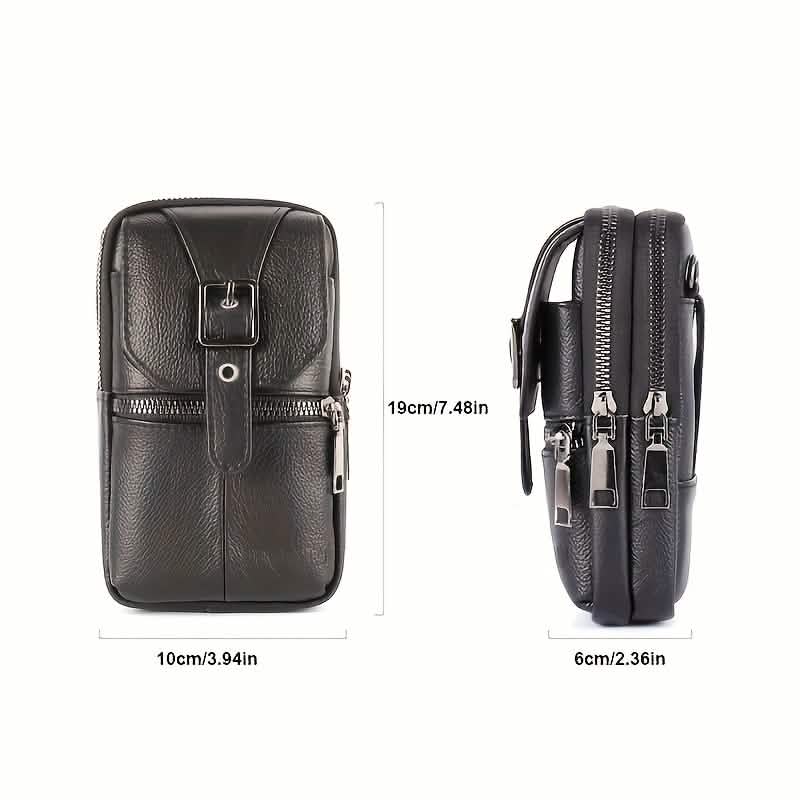 Men’s Genuine Leather Waist Bag Wallet DailySale