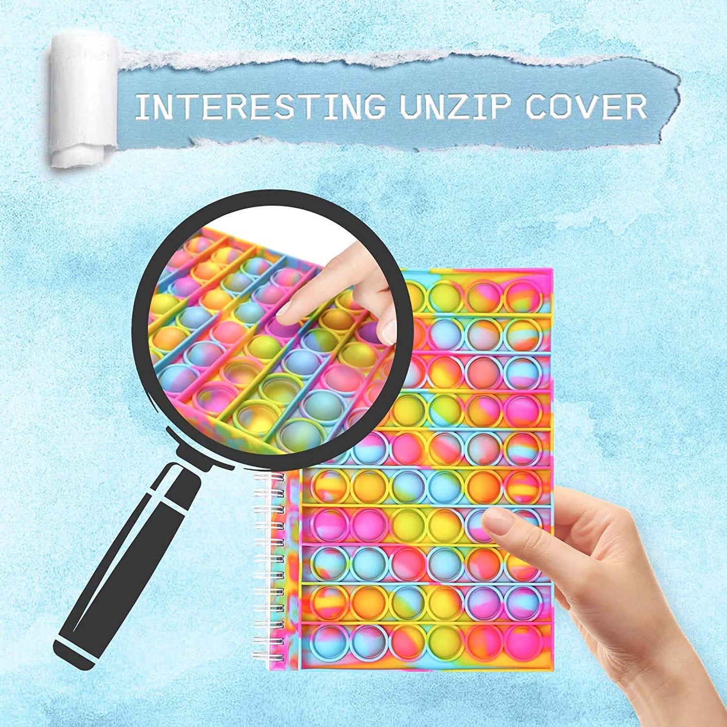 Fidget Spiral Notebook Push Pop Bubble Fidget Sensory Toy DailySale