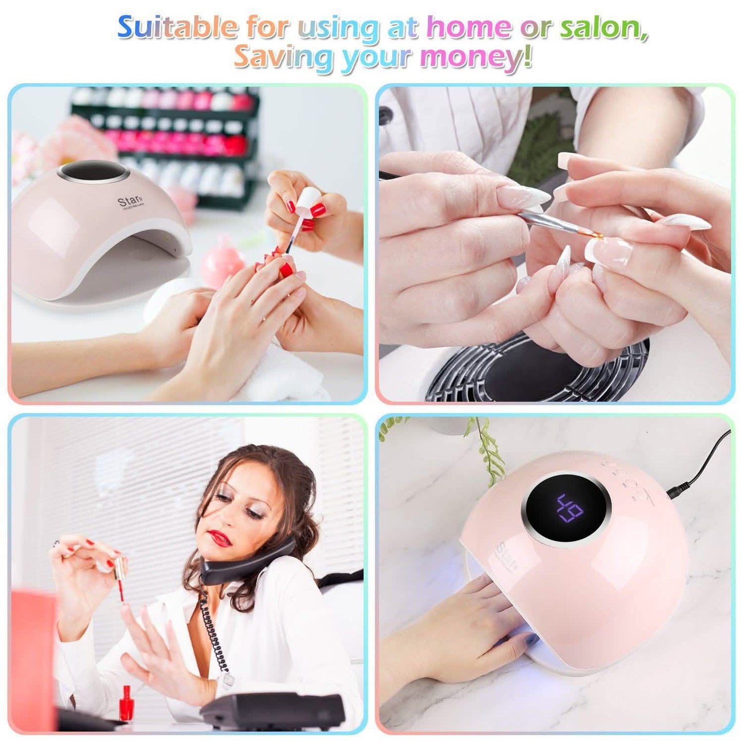FINATE 72W UV LED Gel Nail Lamp DailySale