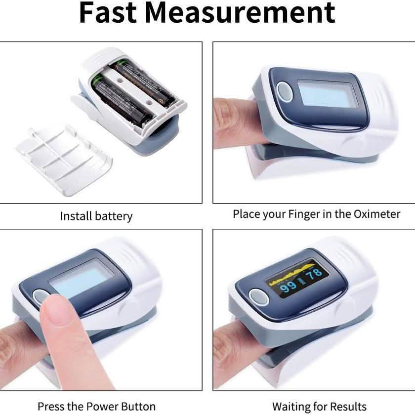 Fingertip Pulse Oximeter Blood Oxygen Meter SpO2 Heart Rate Monitor DailySale