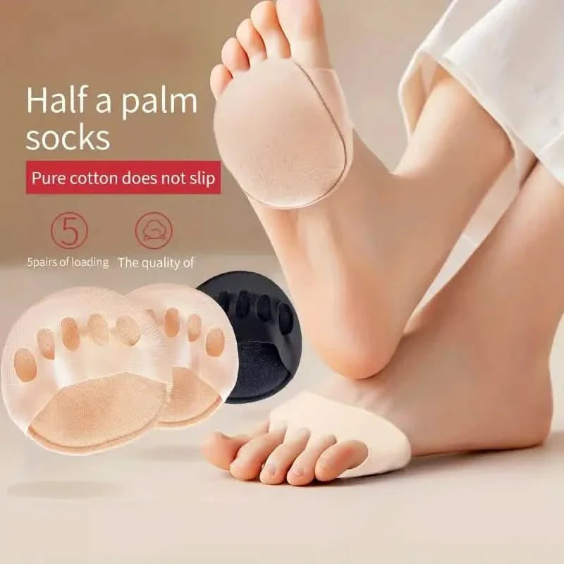 Five-Toe Forefoot Pads For Women High Heels, Shock Absorption Half Insoles, Toe Pad Inserts DailySale
