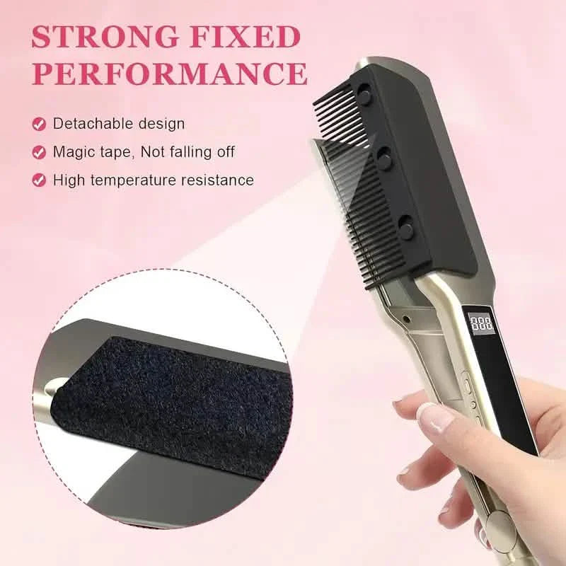 Flat Iron Comb, ABS Plastic Handle Hair Straightener Comb Attachment DailySale