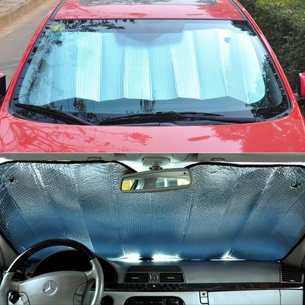 Fold-Up Reflective Windshield Sun Shade with Suction Cups DailySale