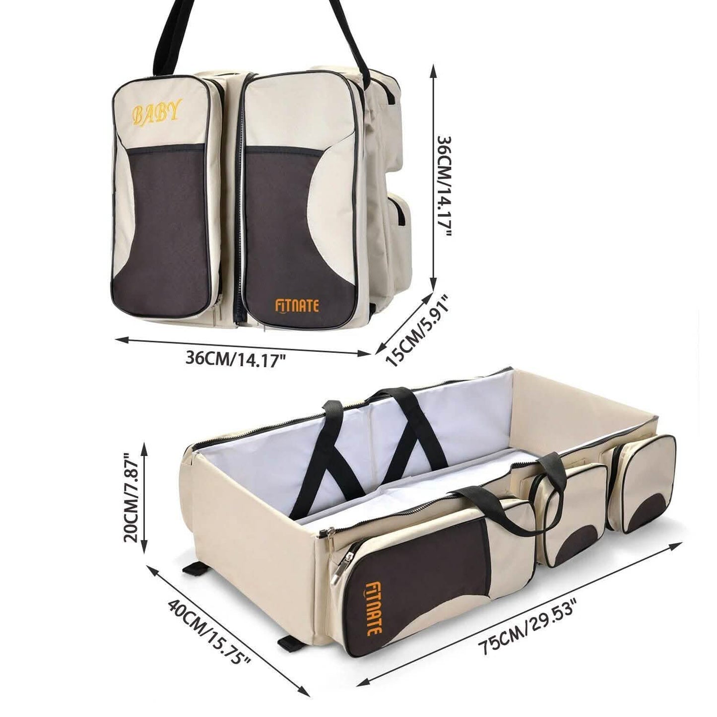 Foldable 3-in-1 Tote Bag Baby Bed Changing Station Travel Carrycot DailySale