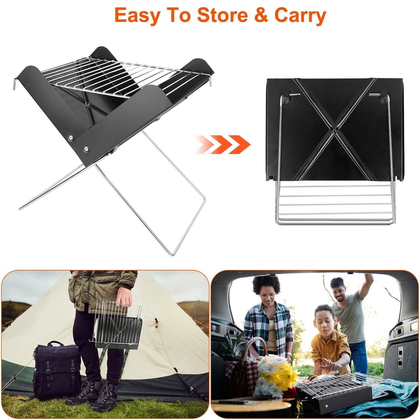 Foldable BBQ Grill DailySale