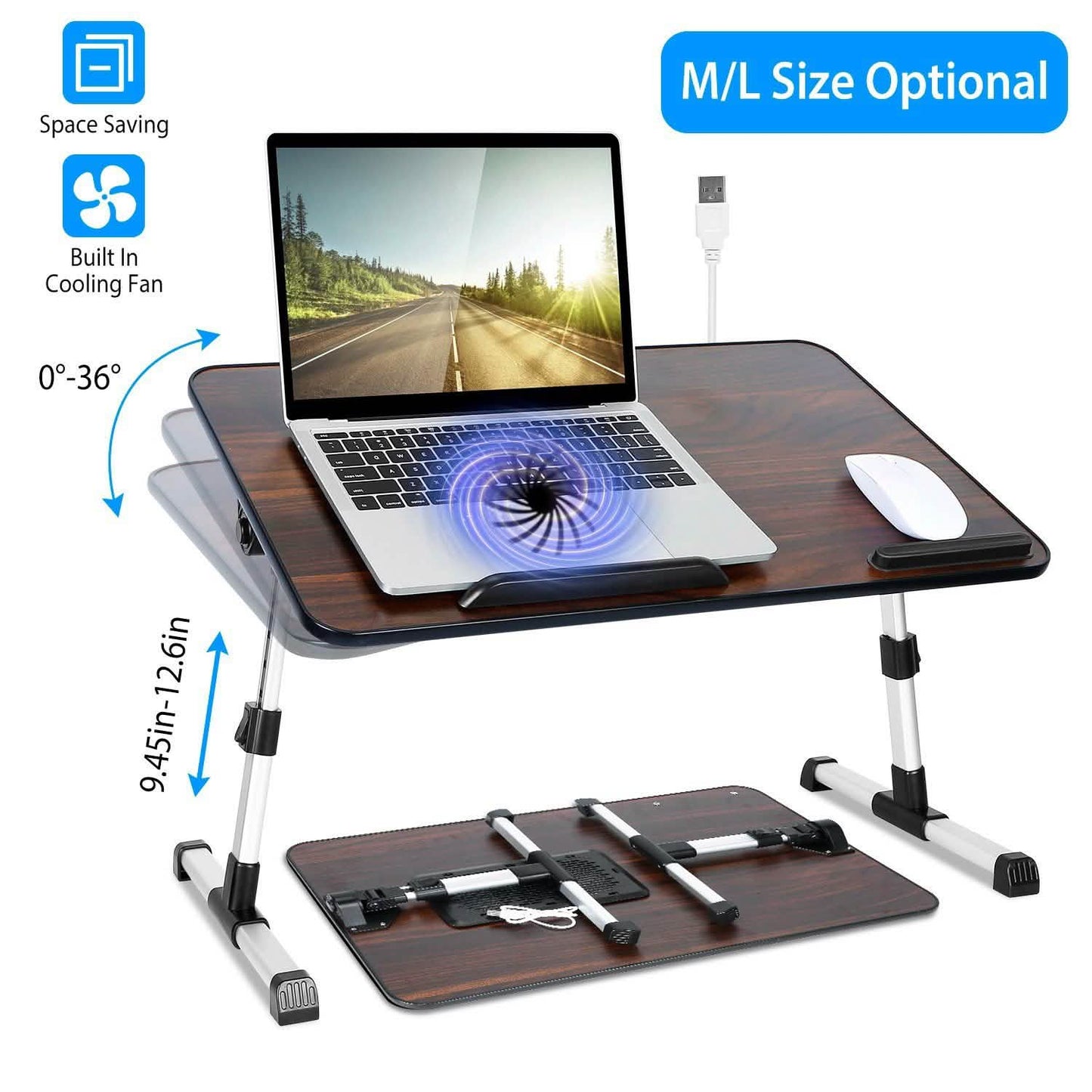Foldable Laptop Stand Desk Height DailySale