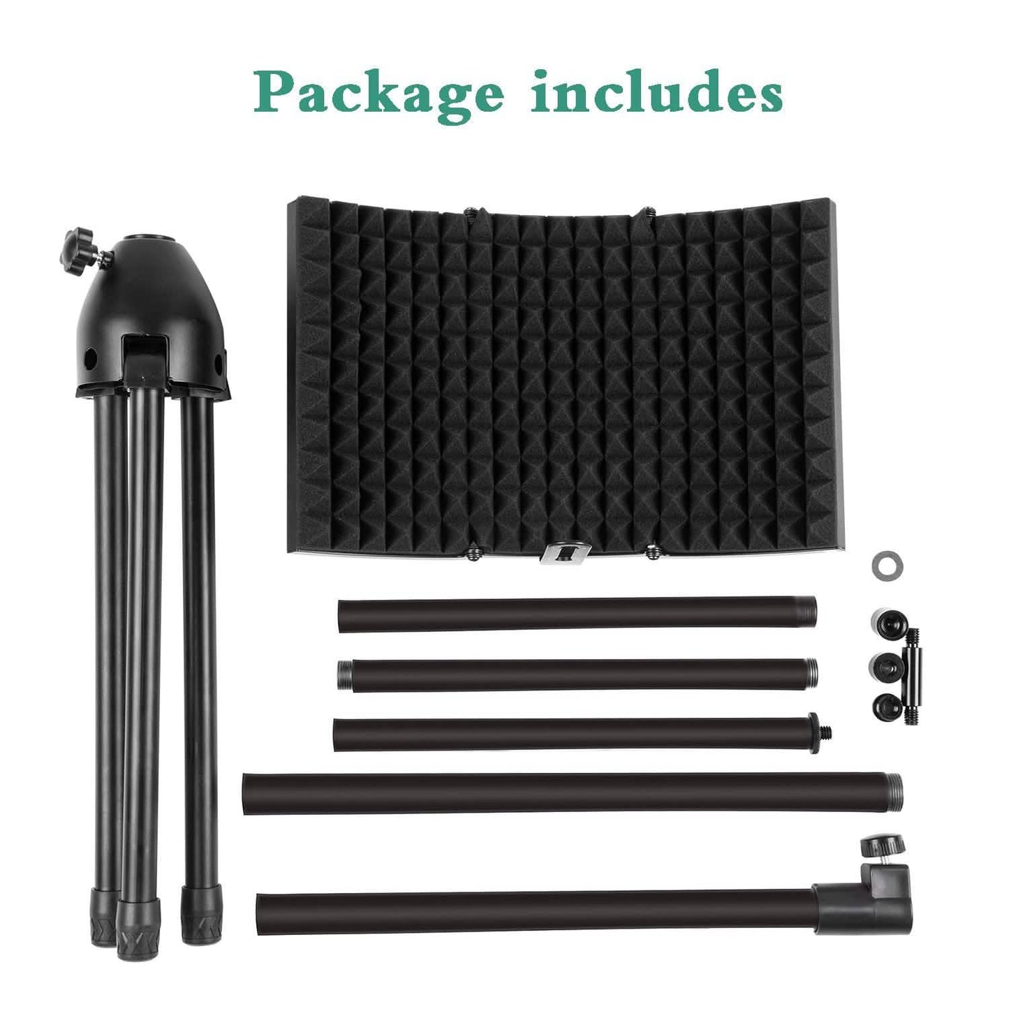 Foldable Microphone Isolation Shield Adjustable Tripod Stand DailySale