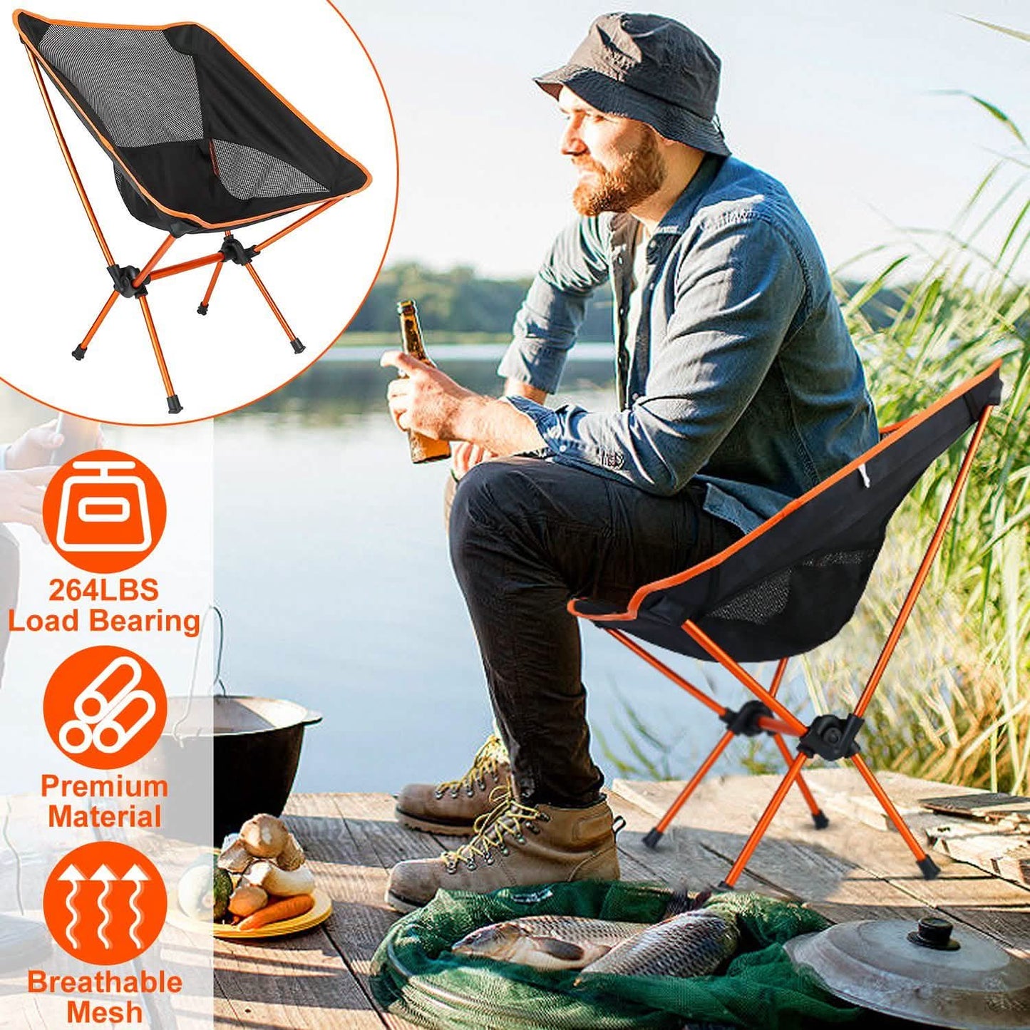 Folding Outdoor Camping Chair DailySale