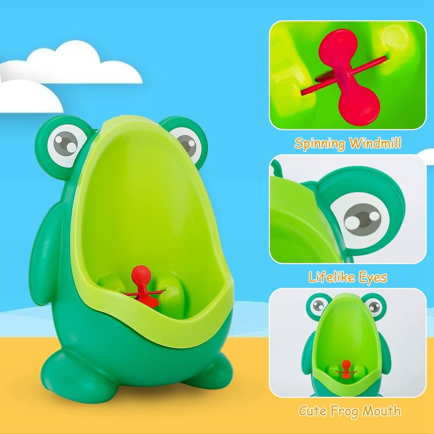 Frog Potty Training Urinal Bathroom with Funny Aiming Target DailySale