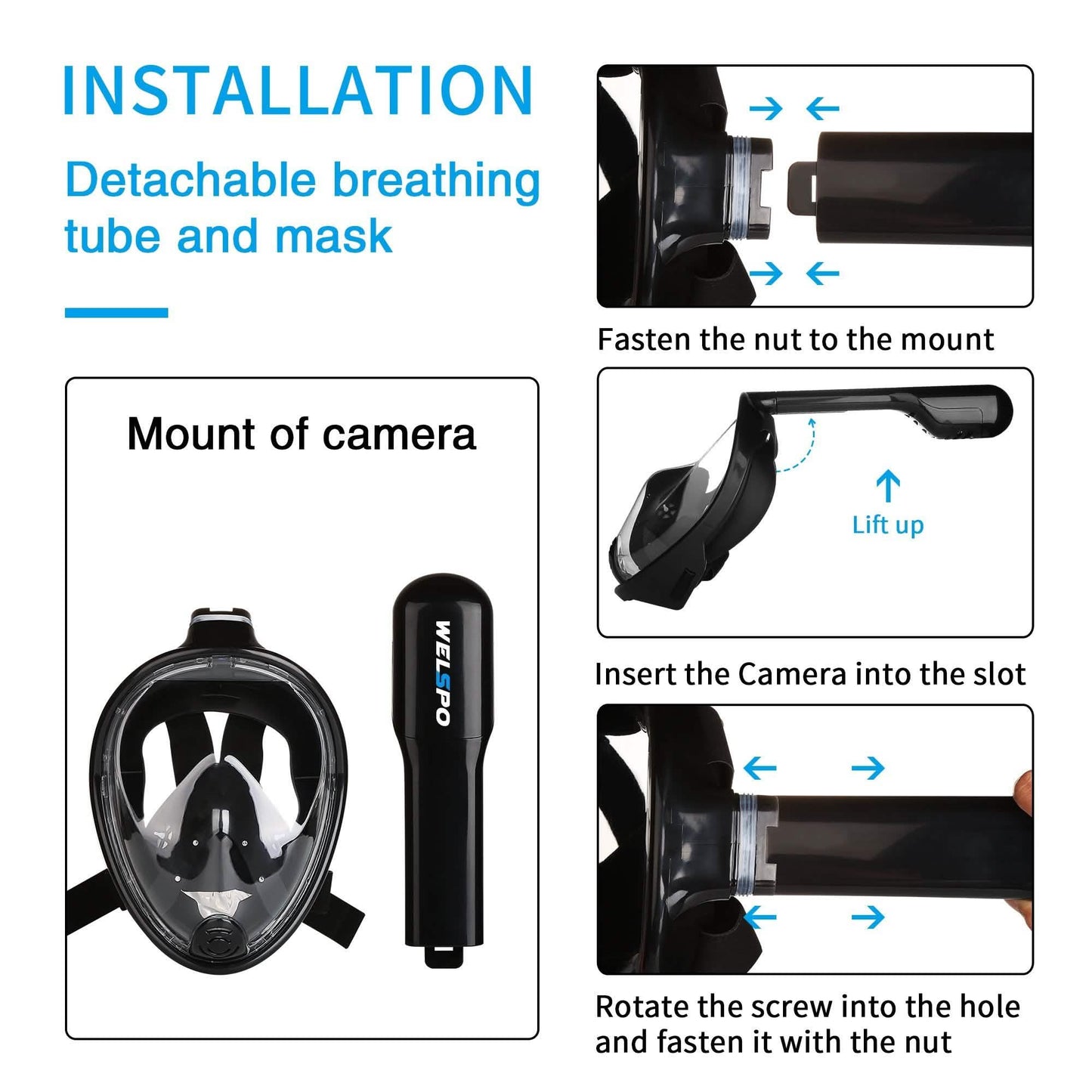 Full Face Mask Swimming Underwater Diving Snorkel Scuba DailySale
