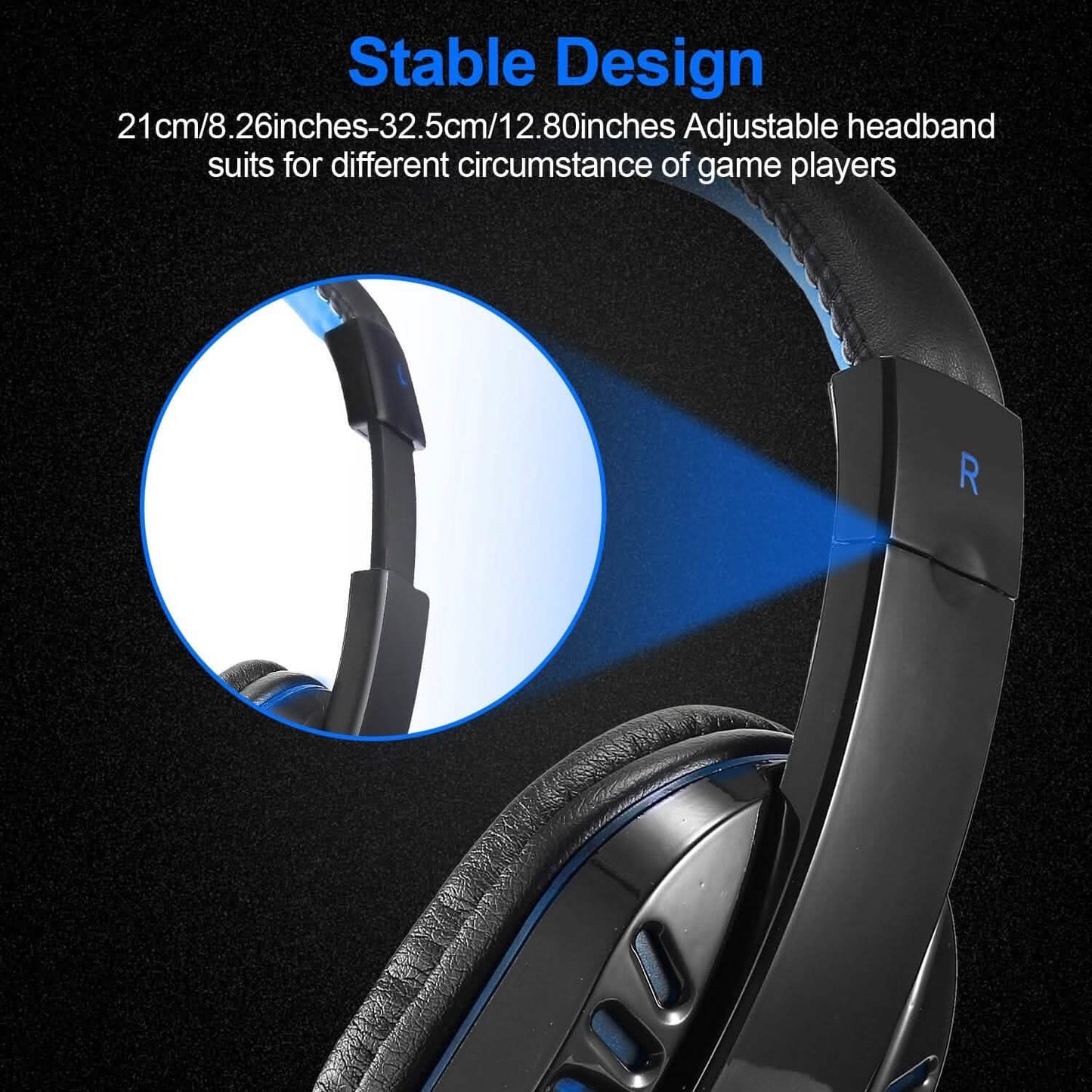 Gaming Headsets Stereo Noise Isolation Over Ear Headphone with LED Light DailySale