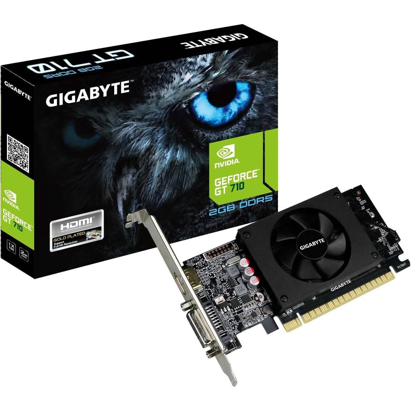 Gigabyte GeForce GT 710 2GB Graphic Cards and Support PCI Express 2.0 X8 Bus Interface (Refurbished) DailySale