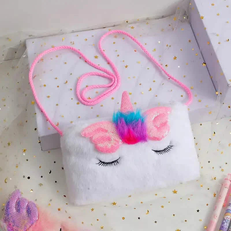 Girls Cute Sequin Plush Unicorn Tie Dye Bag DailySale