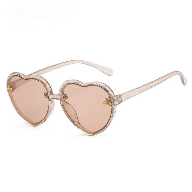 Girls Sunglasses UV Protection Heart Shaped Little Bee Decor Sunshade Glasses DailySale