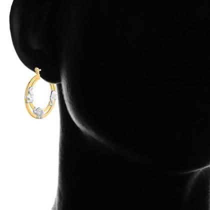 Gold Plated Elephant Stamp Hoop Earrings DailySale