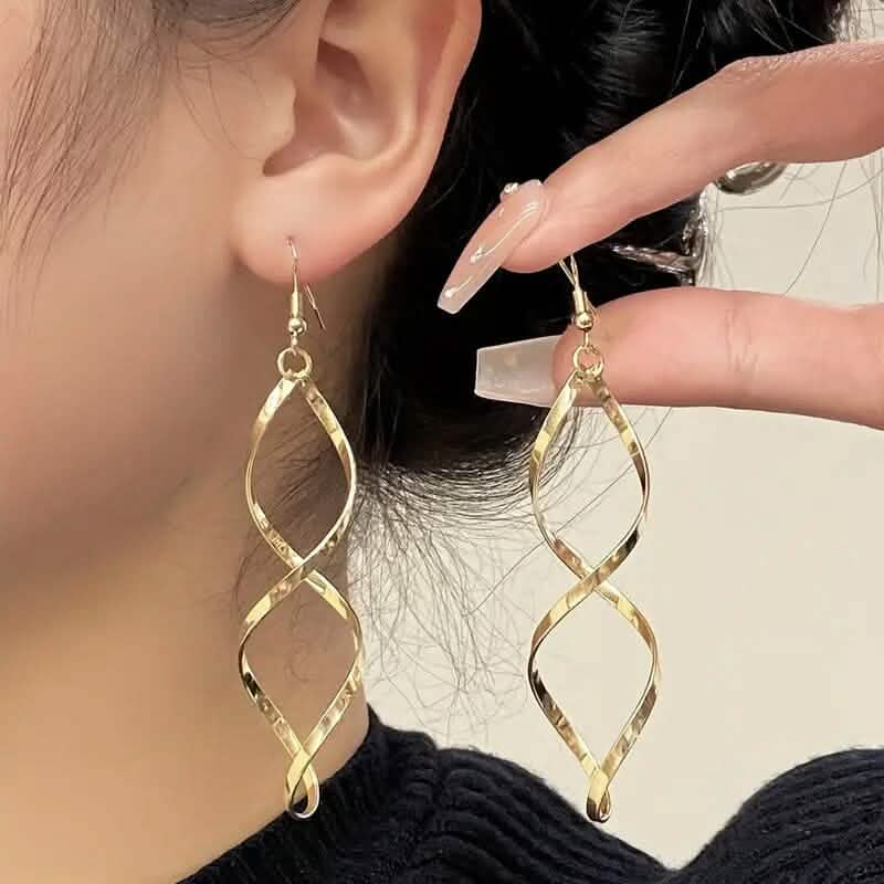 Spiral Design Dangle Earrings DailySale